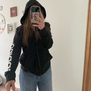 black adidas hoodie zip up